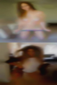 Naked woman with diseases cuddling man.